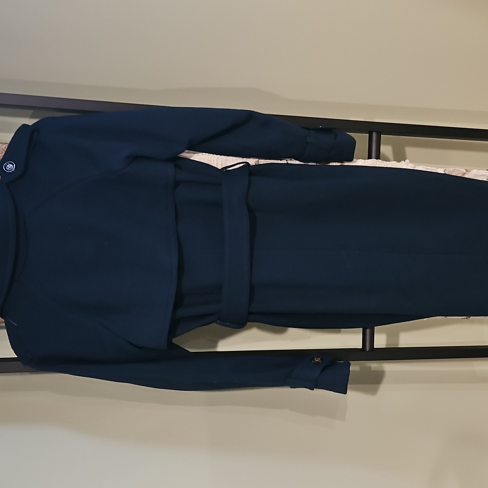 NEW! ANN TAYLOR Twill Double Breasted Belted Trench Coat XSP. - Picture 7 of 9